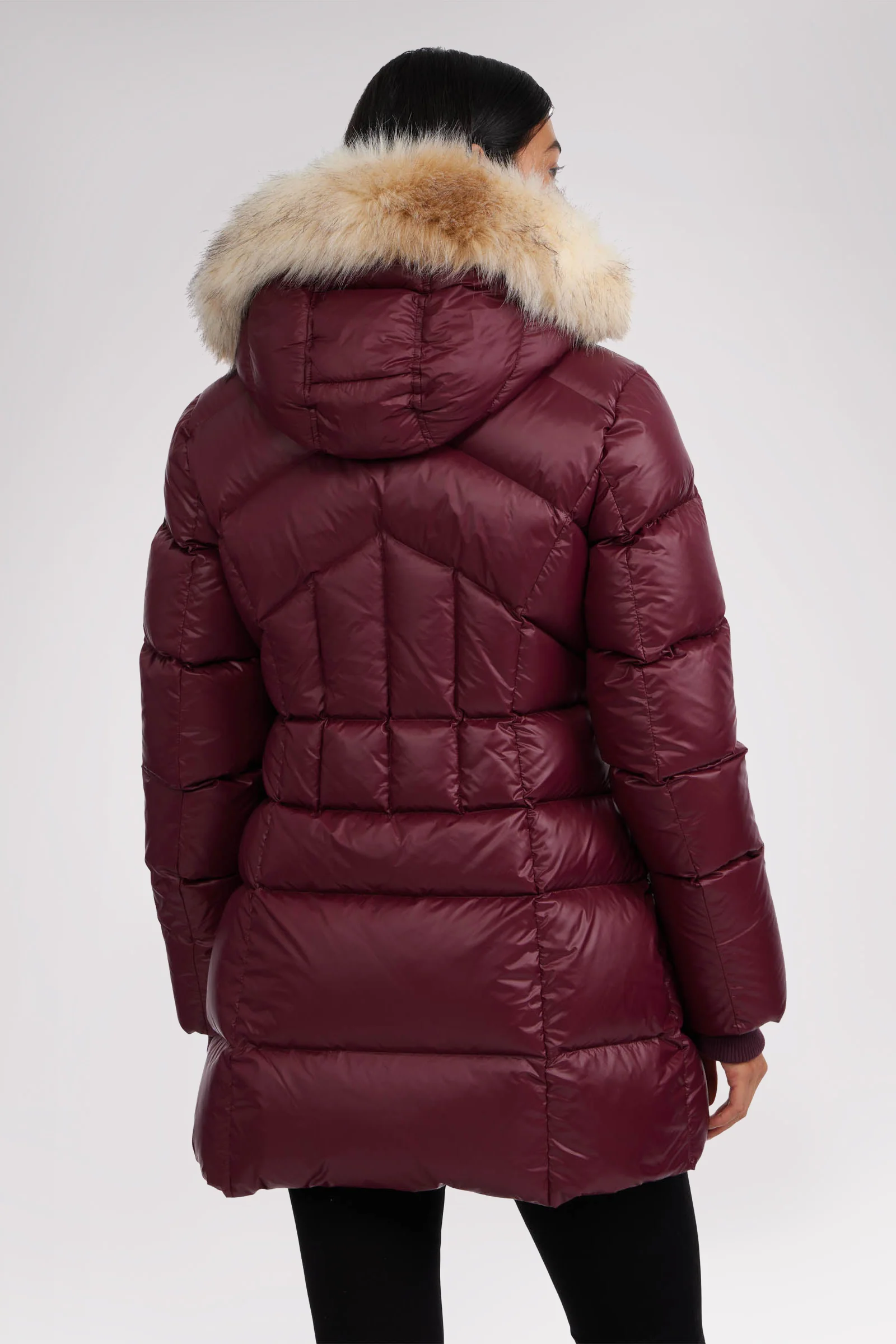 Ares Women's Puffer Jacket w/Faux Fur Trim - Image 11