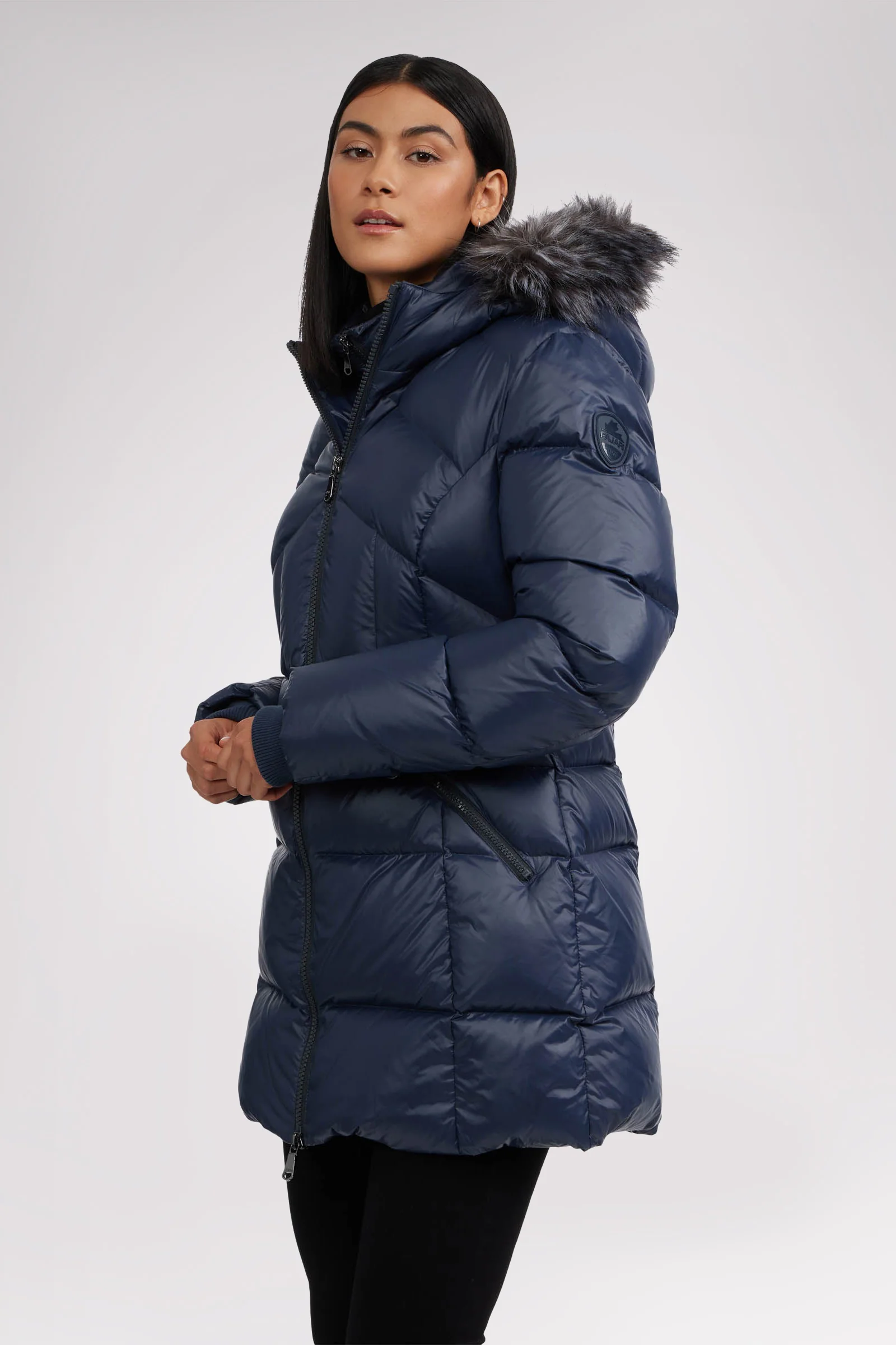 Ares Women's Puffer Jacket w/Faux Fur Trim - Image 4