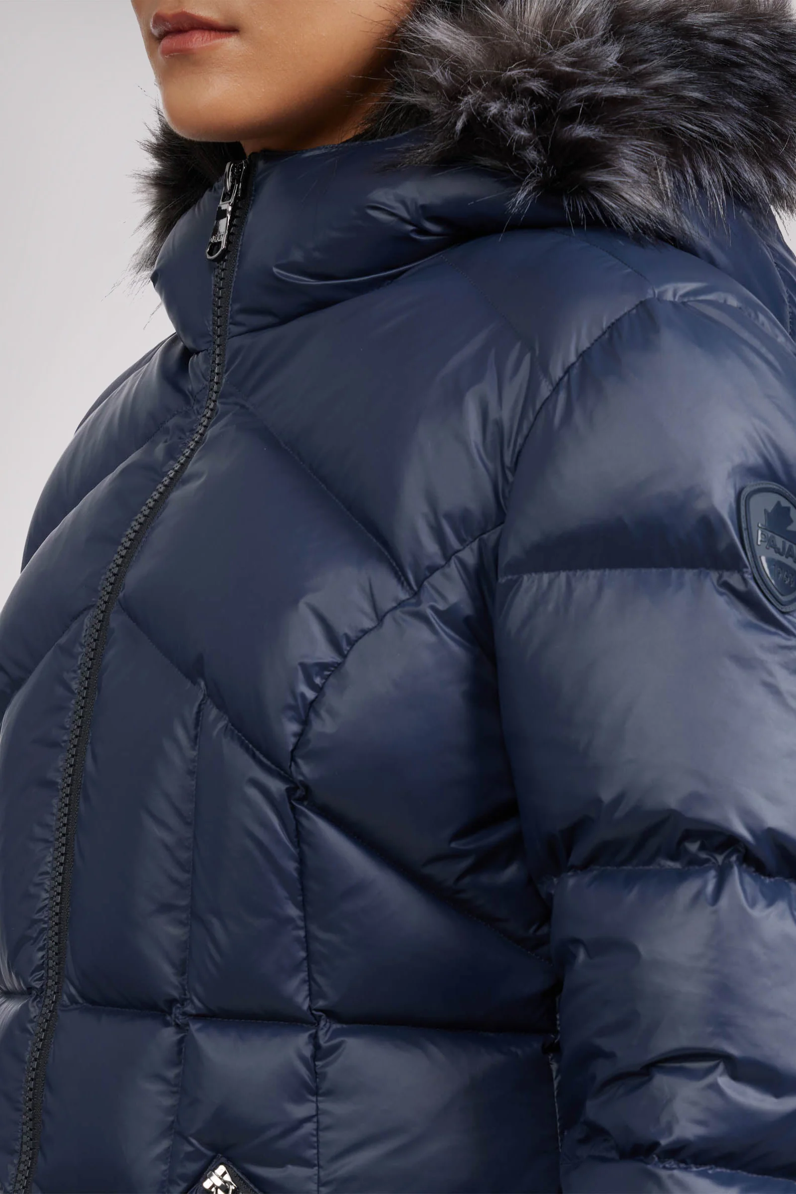 Ares Women's Puffer Jacket w/Faux Fur Trim - Image 6