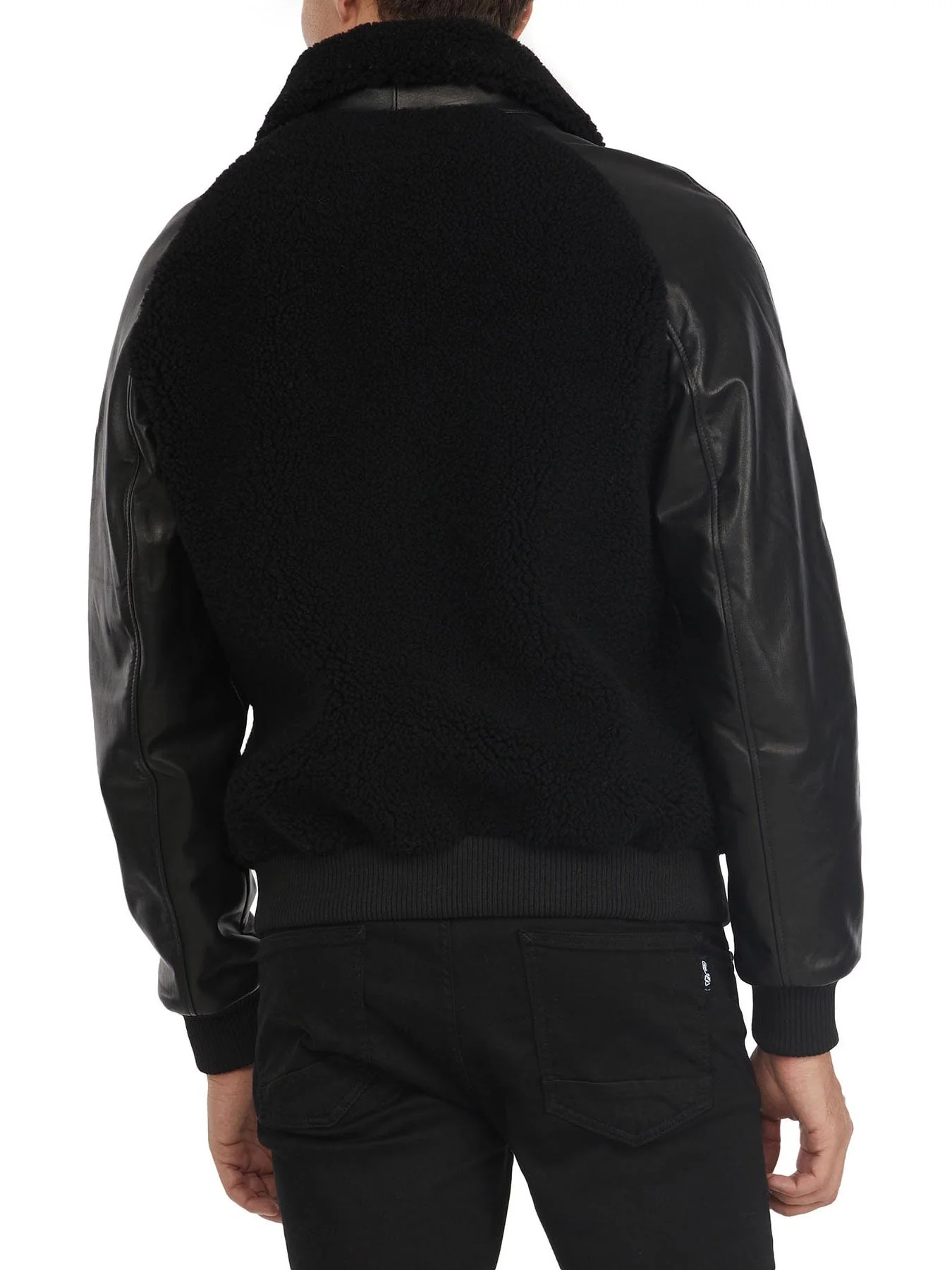 Campbell Men's Shearling and Leather Varsity Jacket - Image 3