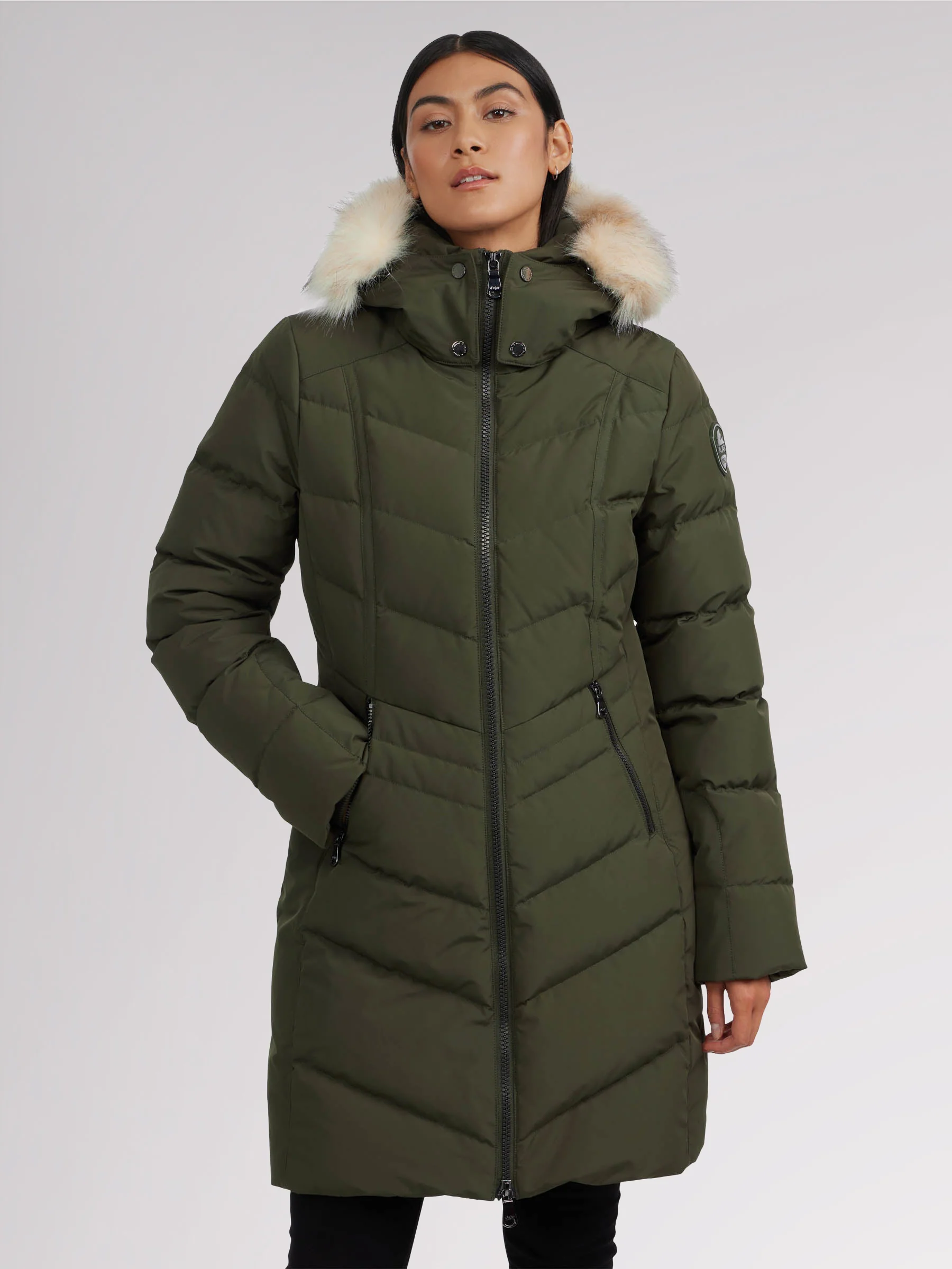 January Women's Quilted Puffer w/ Faux Fur - Image 28