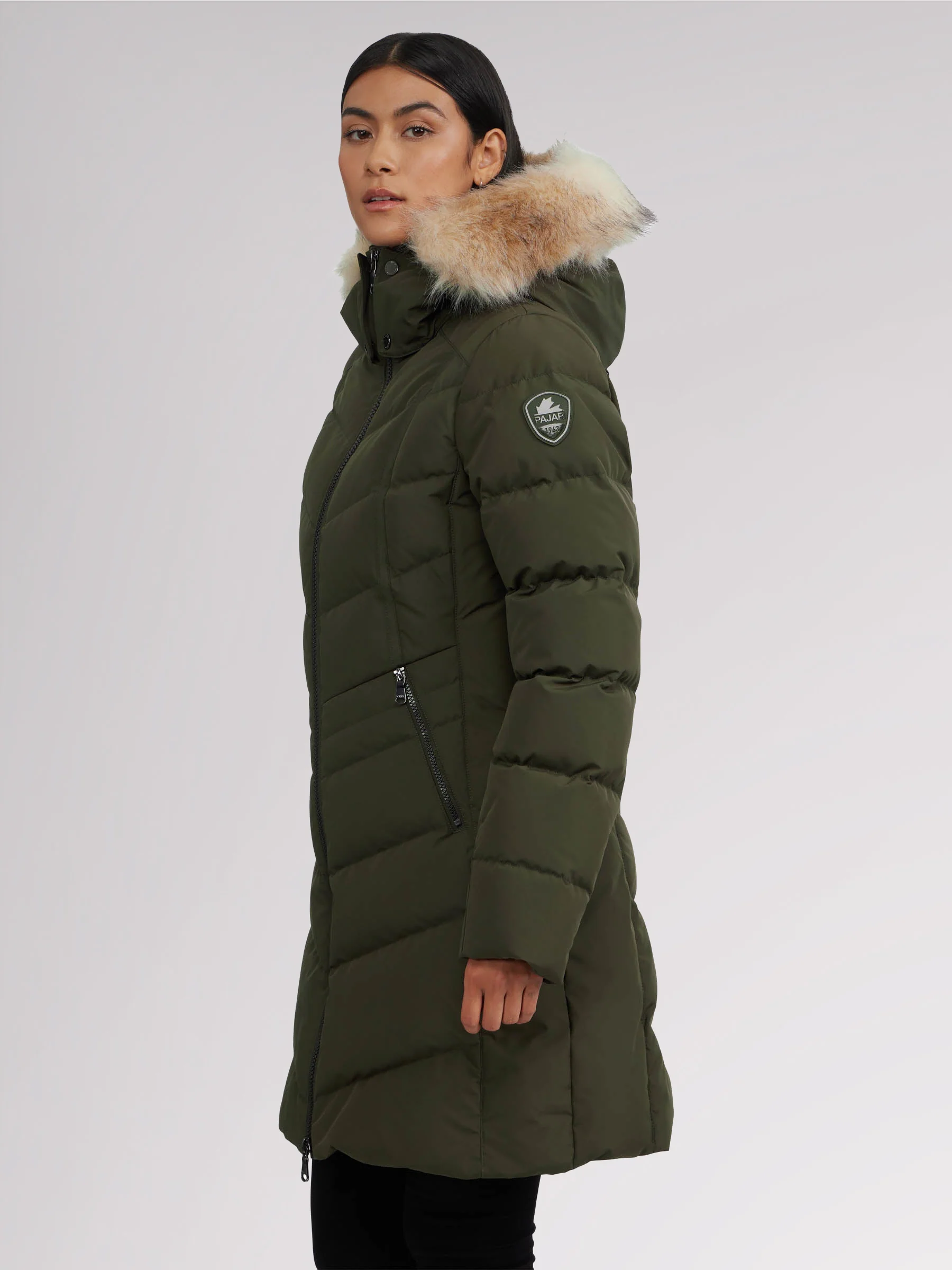 January Women's Quilted Puffer w/ Faux Fur - Image 29
