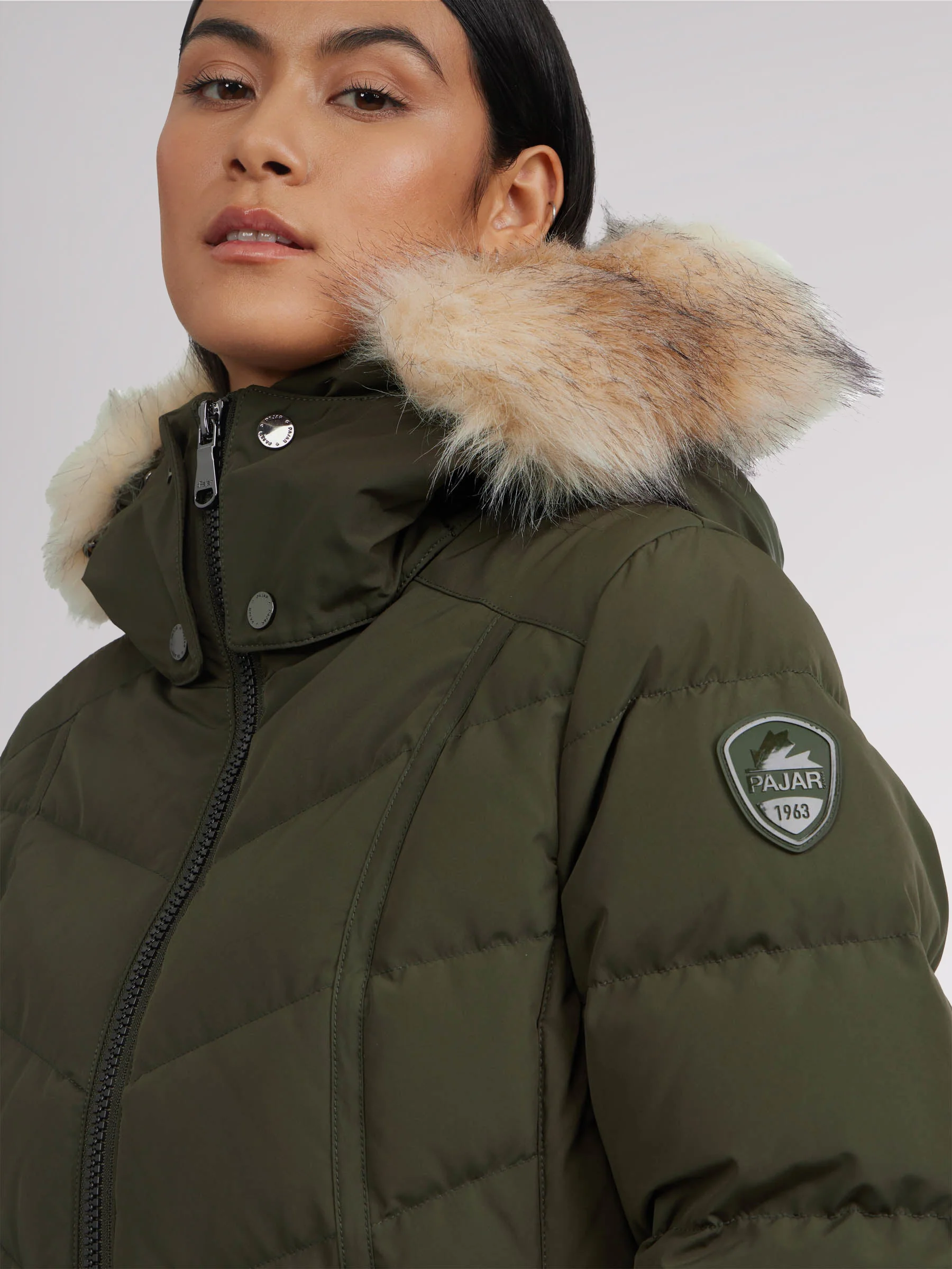 January Women's Quilted Puffer w/ Faux Fur - Image 31
