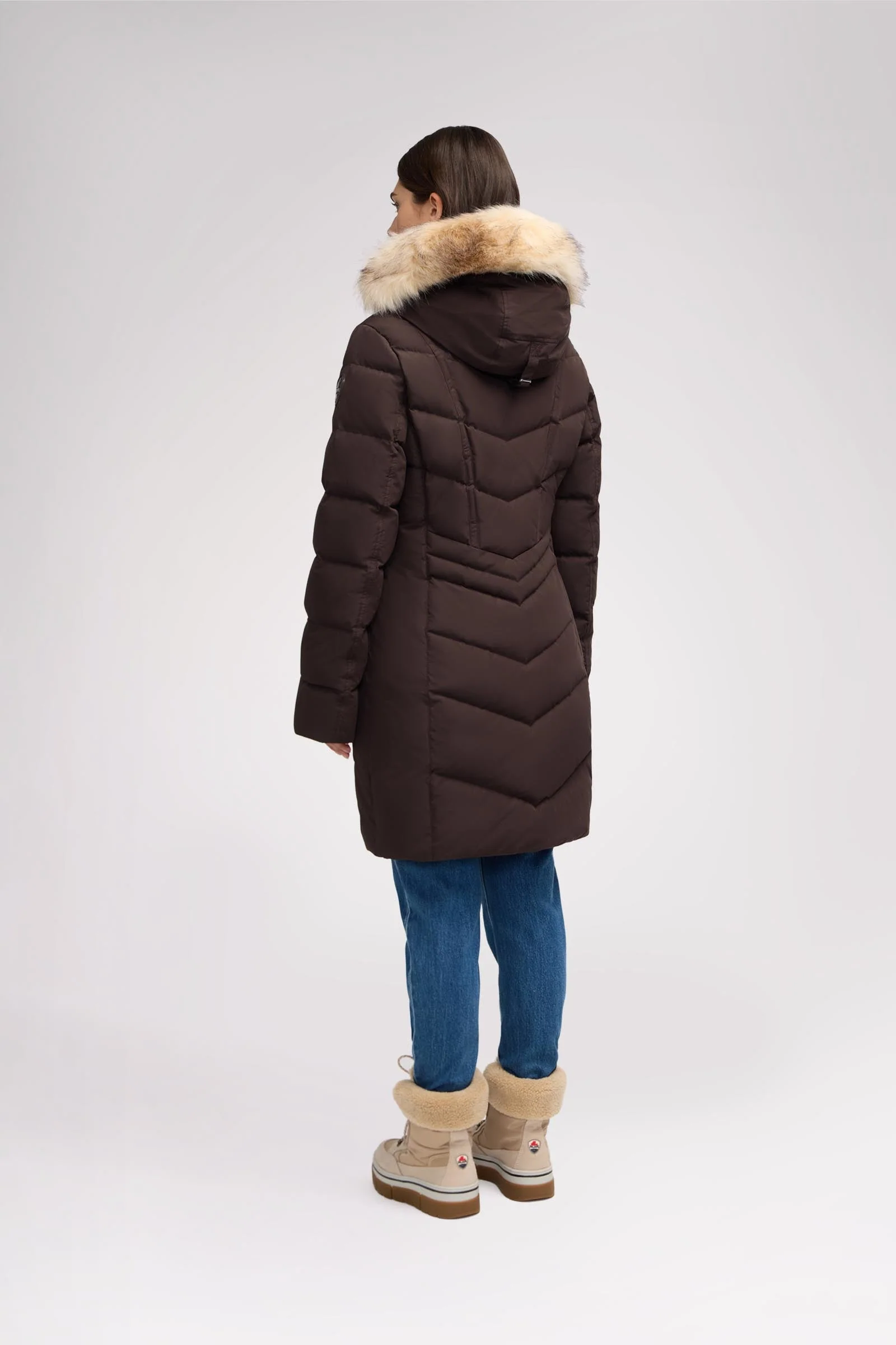 January Women's Quilted Puffer w/ Faux Fur - Image 4