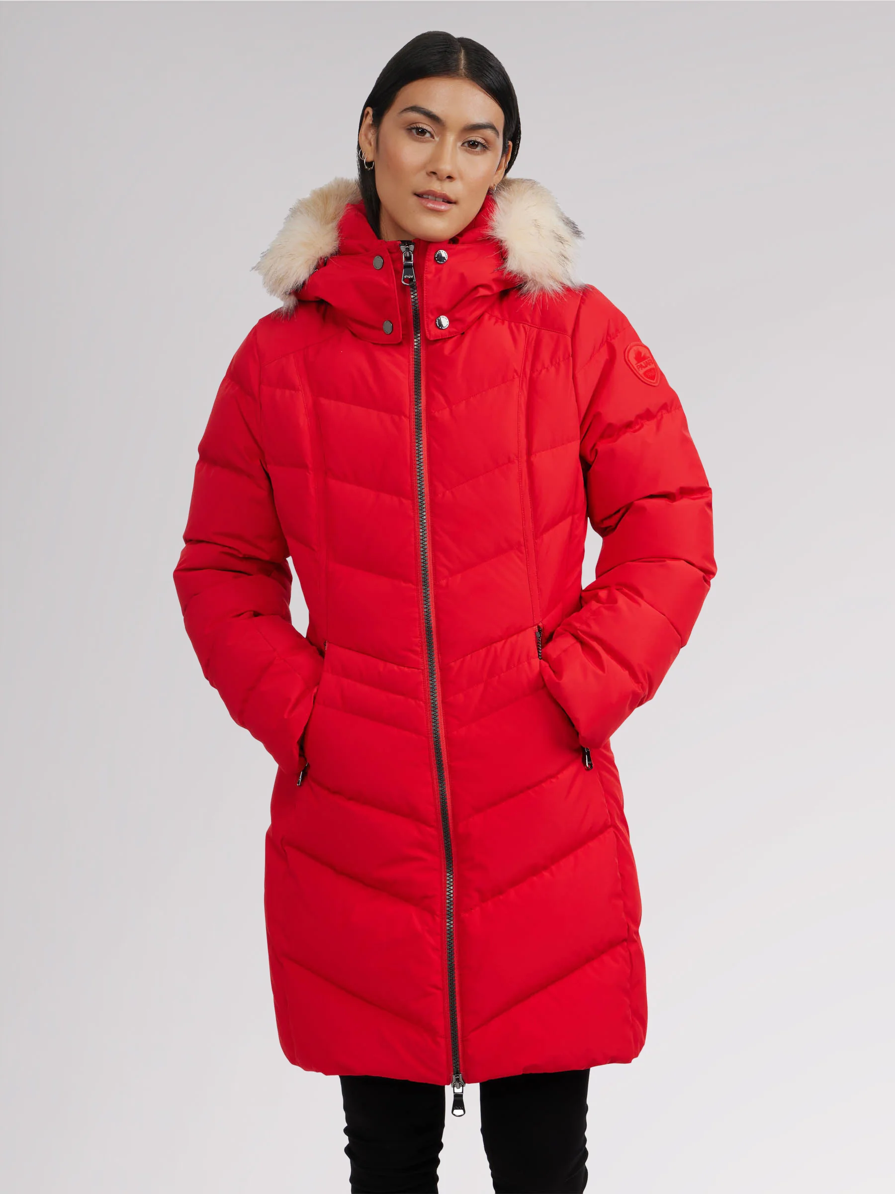 January Women's Quilted Puffer w/ Faux Fur - Image 9