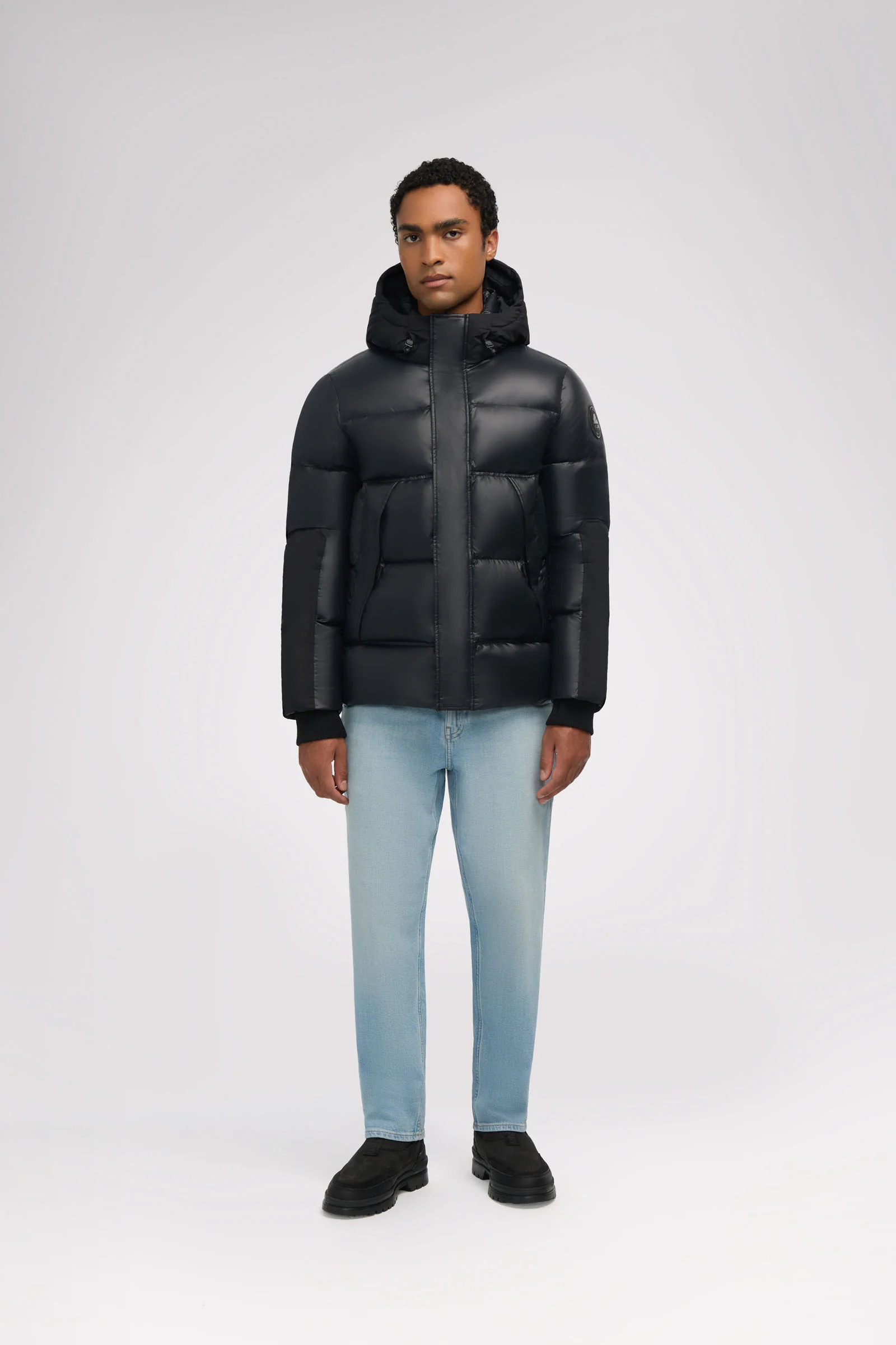 Nuray Men's Mixed Media Puffer - Image 8