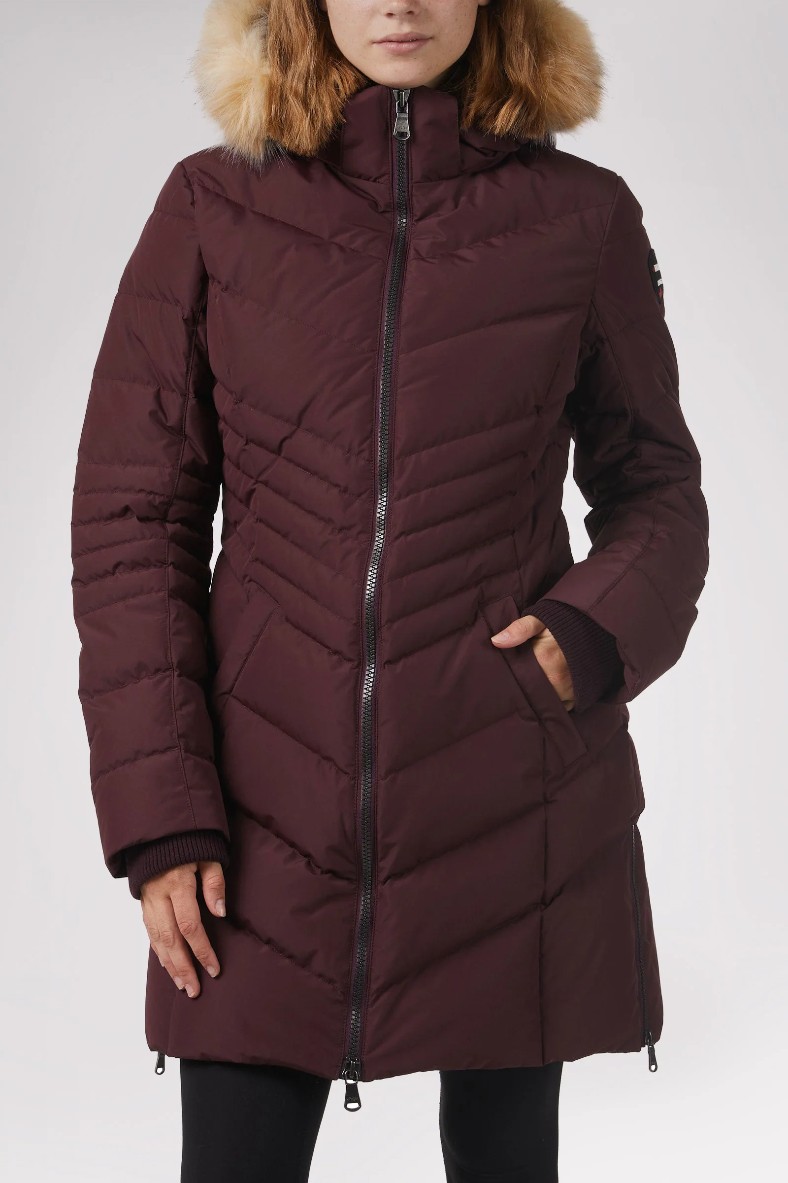 Queens Quilted Puffer w/Faux Fur Hood Trim - Image 11
