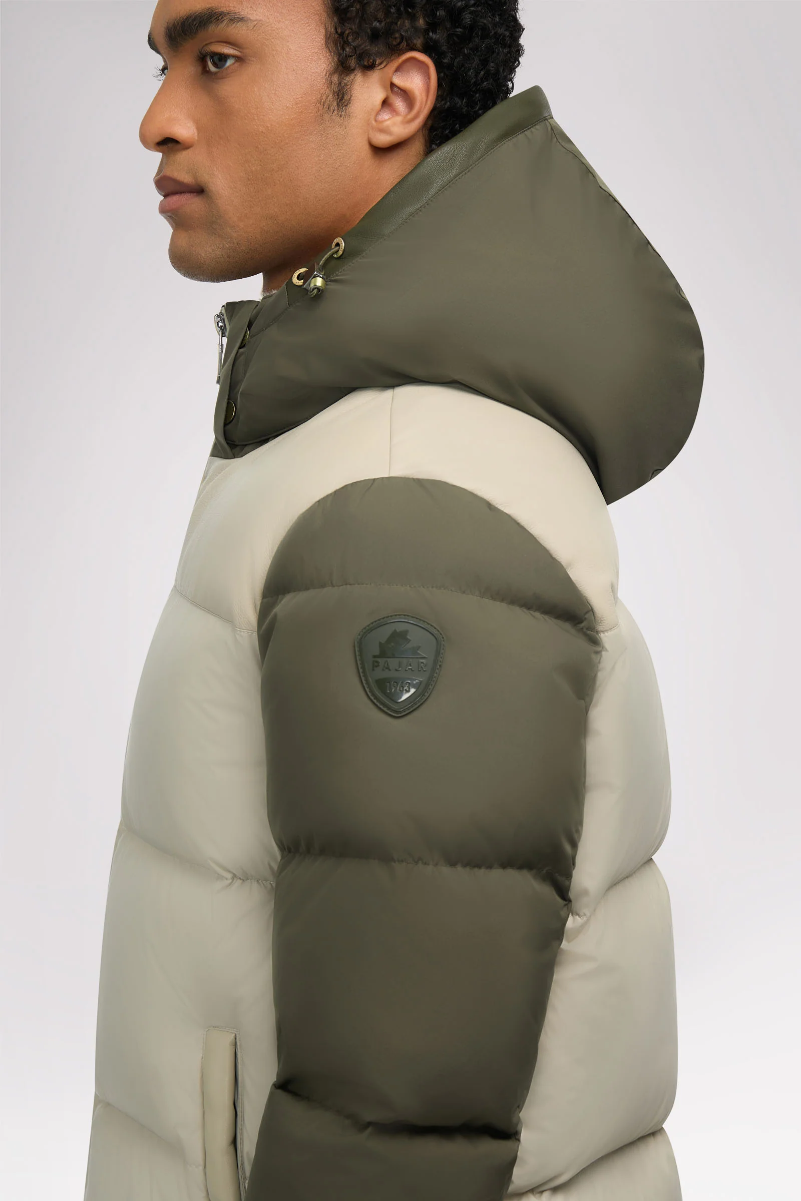 Rigel Men's Mixed Media Faux Shearling Puffer - Image 6