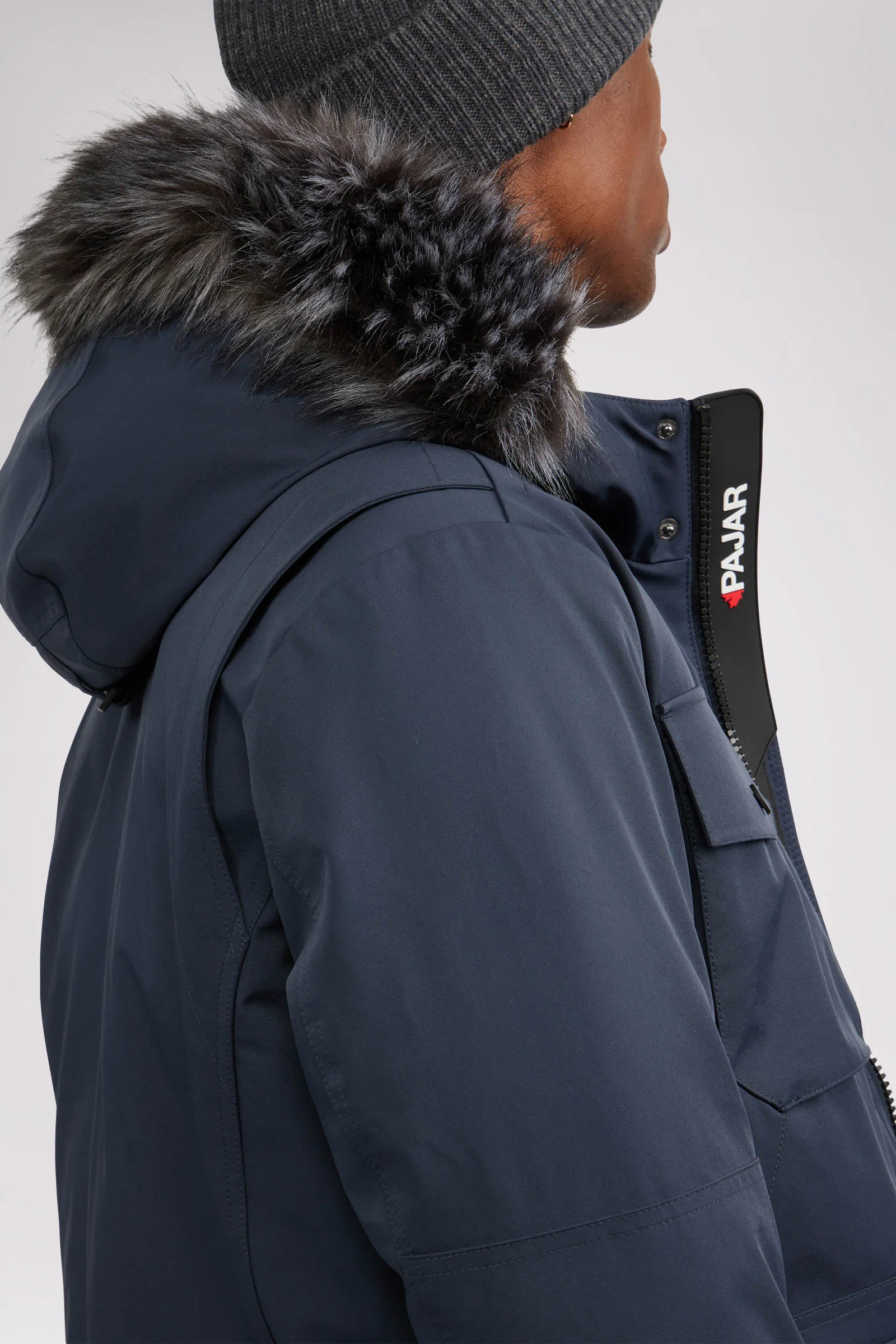 Soren Men's Parka w/Faux Fur Trim - Image 10