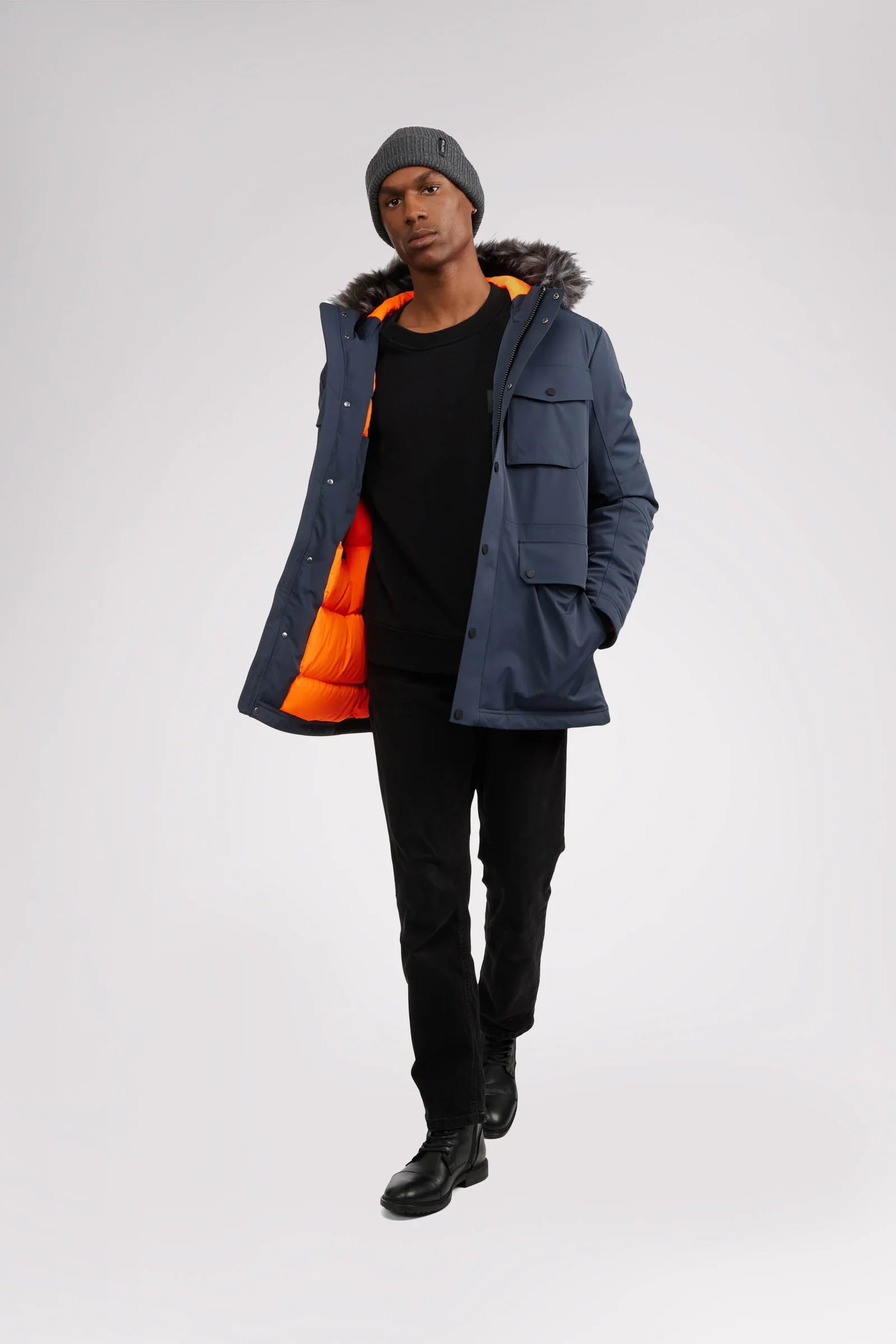 Soren Men's Parka w/Faux Fur Trim - Image 6